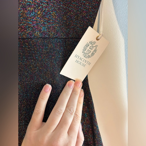 Hyacinth House NWT Black Shimmer Selena Knit Dress - Picture 3 of 6